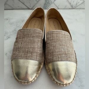 Talbots Women's Gold and Tan Espadrilles Size 6.5